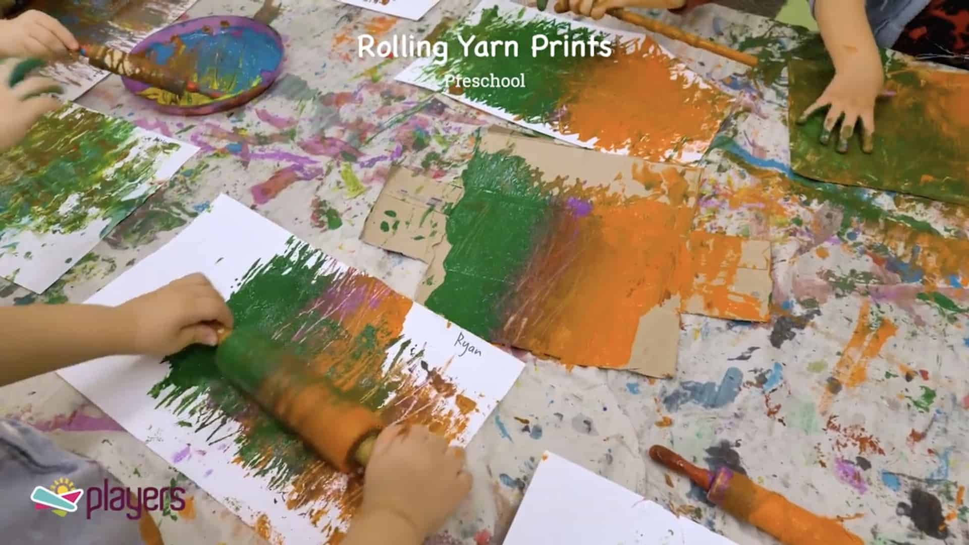 Summer Activity: Rolling Yarn Prints