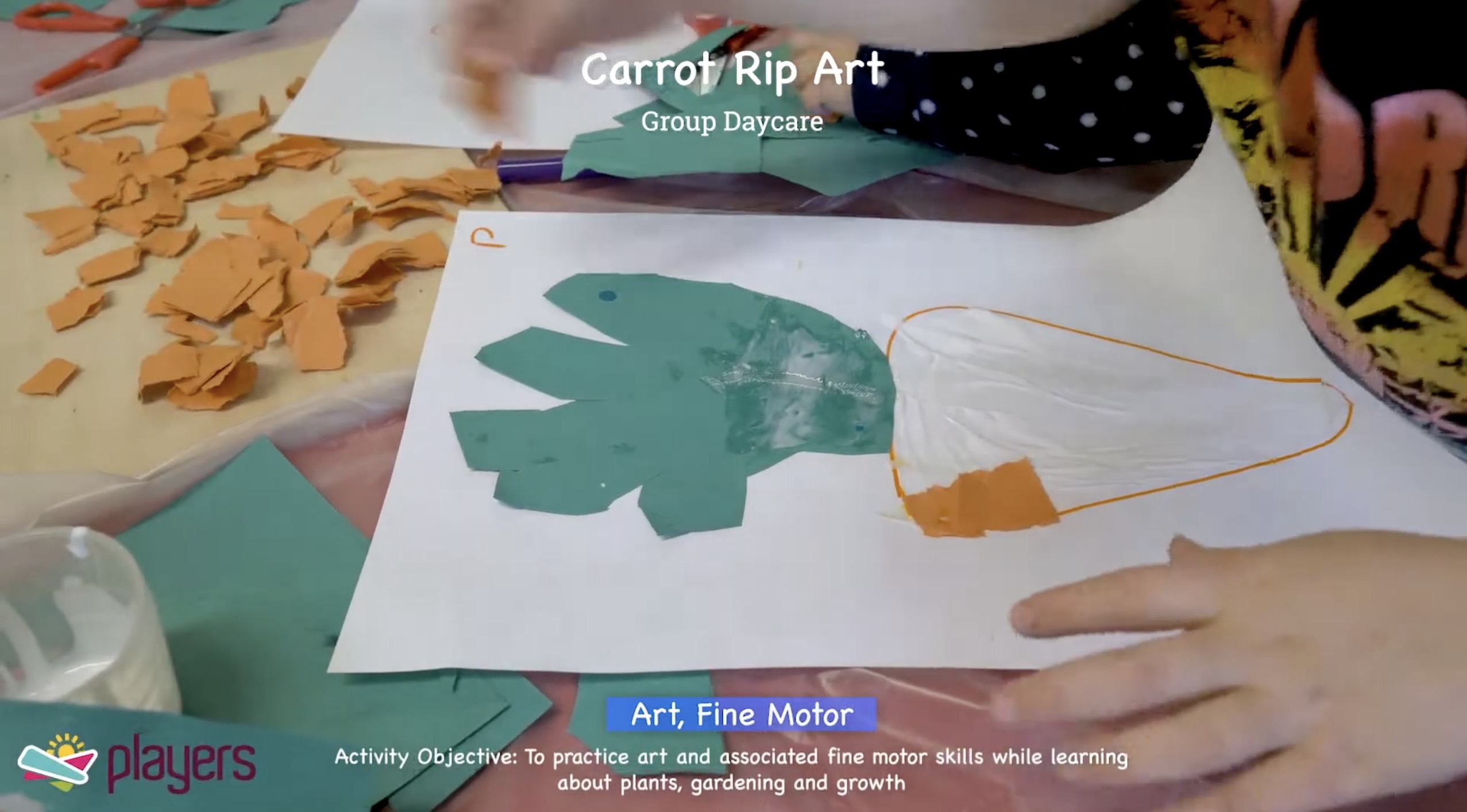 Fall Activity: Carrot Rip Art